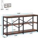 Console Table With X Back Design, Extra Long Storage by HouseOfZazla