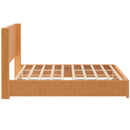 Solid Wood Platform Bed Frame with Headboard, King Size by HouseOfZazla