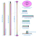 Yescom Colorful Spinning Pole Portable Dancing Pole Fitness D45mm