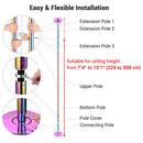 Yescom 10' Spinning Dance Pole Kit Removable D45mm Colorful
