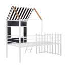 Loft Bed With Roof, Window, Guardrail, Ladder by HouseOfZazla