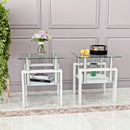 Modern Tempered Glass Tea Table, End Square Table For Living Room by HouseOfZazla