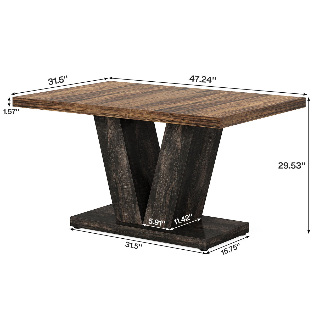 Dining Table With Pedestal Base For 4 - 6 People, photo 3 of 8