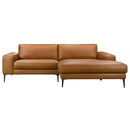 Easley Mid Century Modern Vegan Leather Wide-Arm Sofa