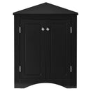 Triangle Bathroom Storage Cabinet With Adjustable Shelves, Freestanding Floor Cabinet For Home Kitchen by Unique Piece Furniture