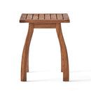 Kinesis - Outdoor Side Table With Slatted Top And Wood Frame