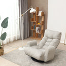 Modern With Metal Frame Swivel Game Lounge Chair With Adjustable Headrest And Waist Support, 360 Degree Rotatable Leisure Chair For Living Room - Gray by HouseOfZazla