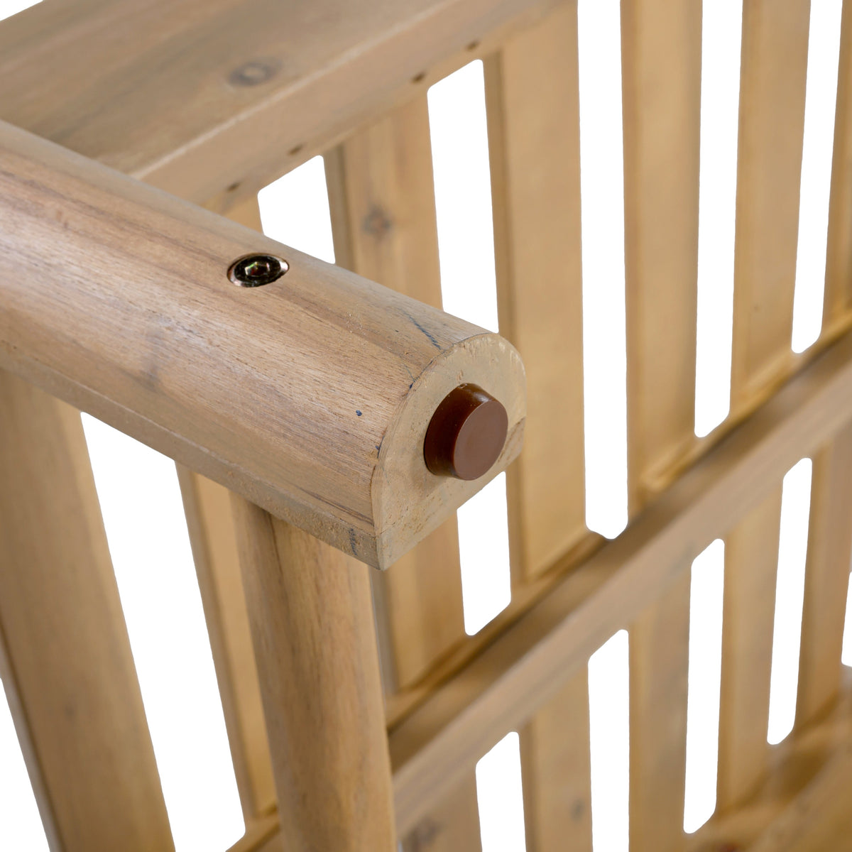Light Teak Finish Acacia Wood Chaise Lounge Frame, photo 10 of 10