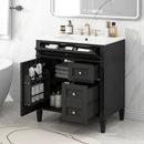 Bathroom Vanity With Top Sink, 2 Drawers & Tip Out Drawer by HouseOfZazla