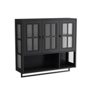 3 Door Wall Cabinet With Glass Door And Towel Bar by HouseOfZazla