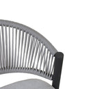 Outdoor 26" Counter Height Metal Frame Counter Stools With Scallop Shaped Backrest & Water Resistant Cushions by HouseOfZazla