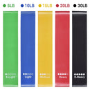 Yescom Elastic Resistance Bands Workout Bands Set of 5 (5-30lbs)