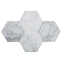 Carrara White 9x10 Honed Hexagon Marble Peel & Stick Tile (10 pack, 6.41 sq ft/case)