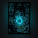 Audrey Hepburn Bubble Gum LED Painting