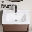 Vessel Sink Top With Overflow Drain - Milk White by HouseOfZazla