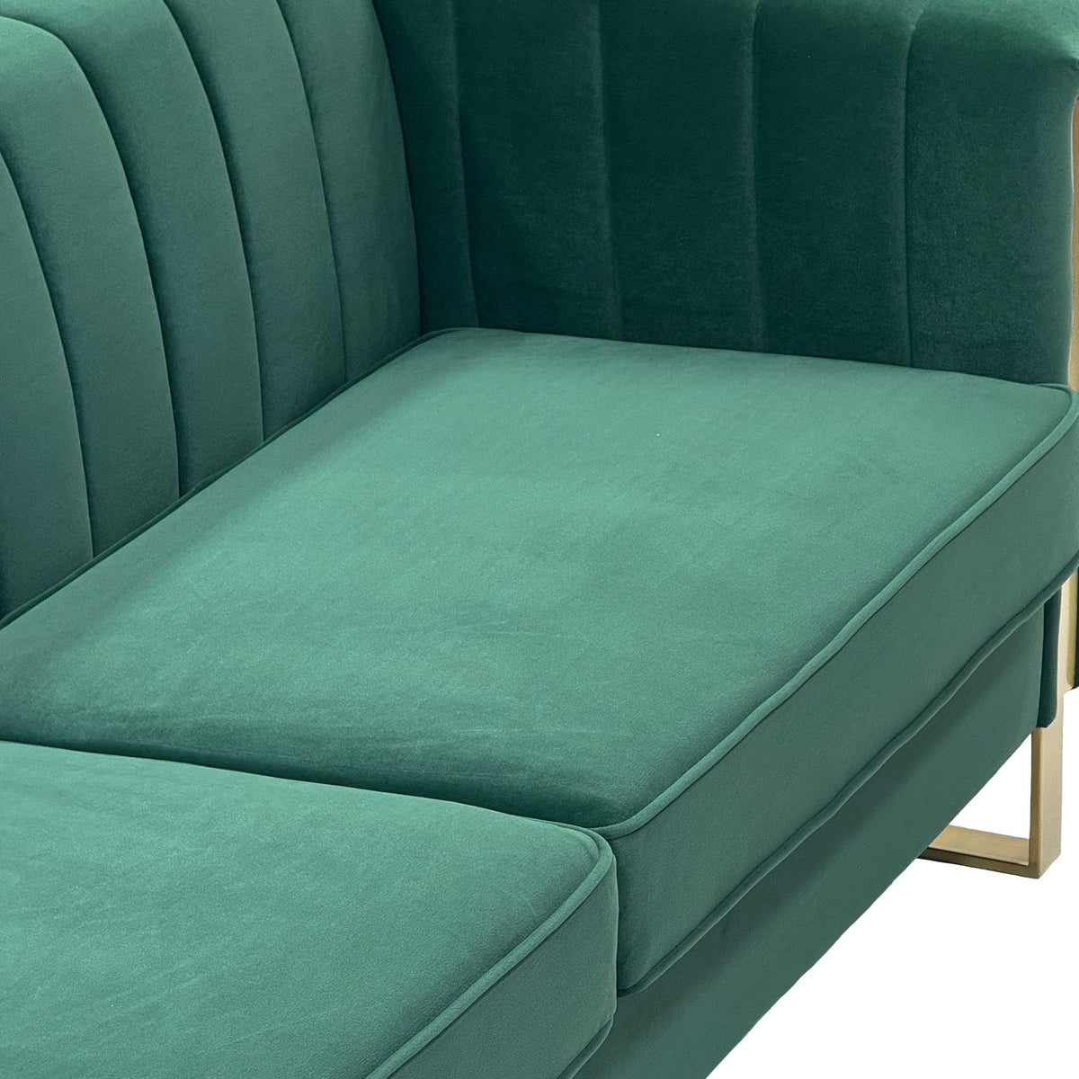 Emerald Green Velvet 2 Piece Sofa Set, photo 10 of 10