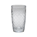 Optic Crystal Vase With Medallion Ll Pattern, 8.5"