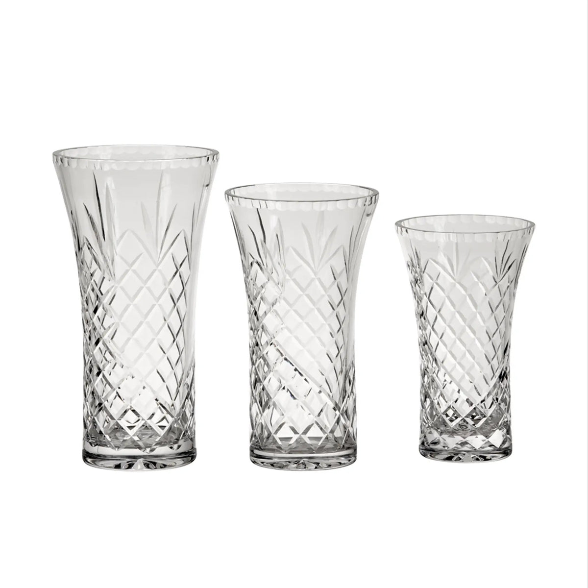 Crystal Flared Vase With Medallion Ii Pattern, 9.5" X 5", photo 2 of 2