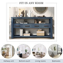 62.2" Modern Console Table Sofa Table for Living Room with 4 Drawers and 2 Shelves