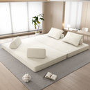 Multifunctional Convertible Sofa Bed With 2 Tumbler Backrests And 2 Pillows, Deep Seat Couch by HouseOfZazla