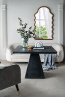 Wood Mirror With Unique Frame - Brown