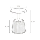 Anderson - Upholstered End Table With Round Top by HouseOfZazla