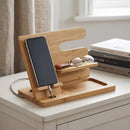 Light Wood Charging Shelf/Valet