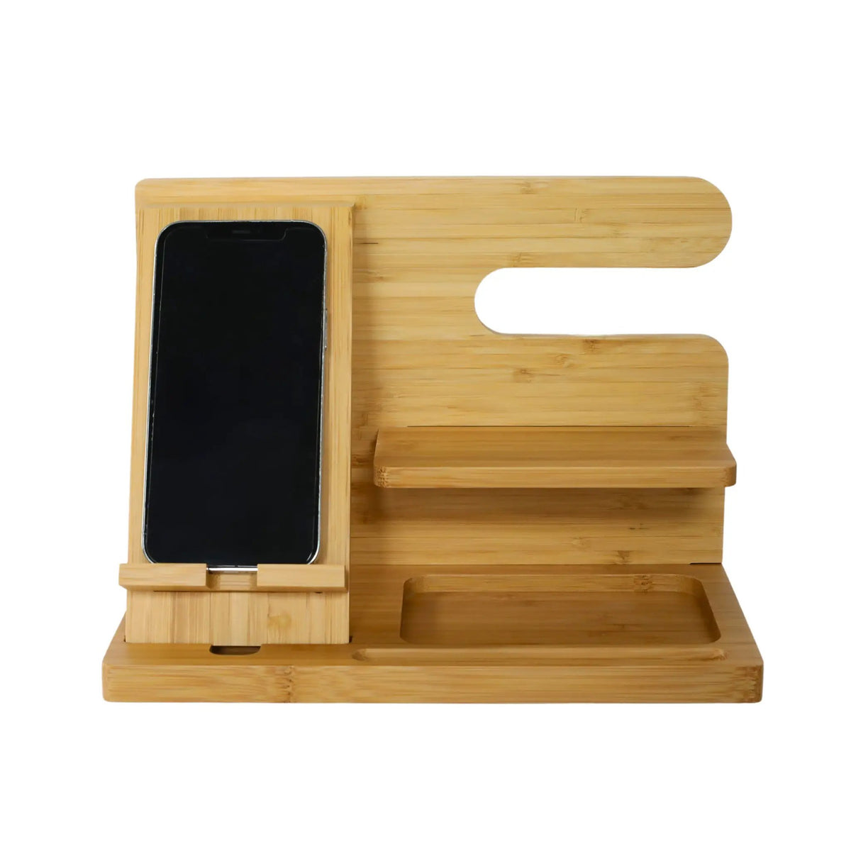 Light Wood Charging Shelf/Valet