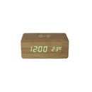 Bamboo Wireless Phone Charger/Digital Clock by creativegiftsdirect