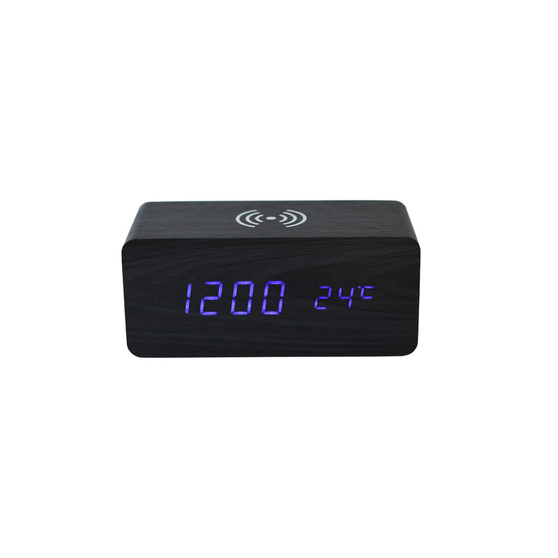 Black Wireless Phone Charger/Digital Clock, photo 3 of 4