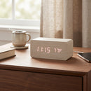 White Wood Wireless Phone Charger/Digital Clock