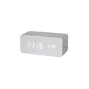 White Wood Wireless Phone Charger/Digital Clock by creativegiftsdirect