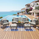 6-Piece All Weather PE Wicker Sofa Set