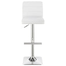 Fresco - Upholstered Adjustable Bar Stool (Set of 2) - White