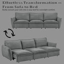 Eaden - Power Sofa With Sleeper - Gray