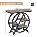 Modern Narrow End Table With 3 Tier Shelves by HouseOfZazla