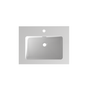 Glossy White Integrated Solid Surface Basin Without Drain & Faucet by HouseOfZazla