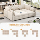 Sectional Sofa Modular U-Shaped With Ottoman & USB Ports by Unique Piece Furniture