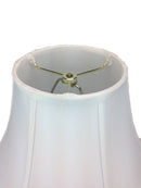 17"W x 13"H White Bell Shantung Shade