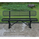 6' Outdoor Steel Bench With Backrest by Unique Piece Furniture