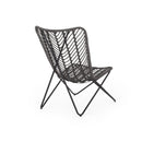 Outdoor Wicker Chair With Geometric Cross Base, Set of 2 - Gray by HouseOfZazla