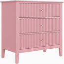Fluted 3 Drawer Nightstand With Soft Close Slides by HouseOfZazla