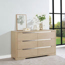 Mirador - 6 Drawer Bedroom Dresser - Natural by HouseOfZazla