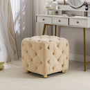 Modern Upholstered Ottoman, Exquisite Small End Table, Soft Foot Stool, Dressing Makeup Chair, Comfortable Seat For Living Room, Bedroom, Entrance by Unique Piece Furniture