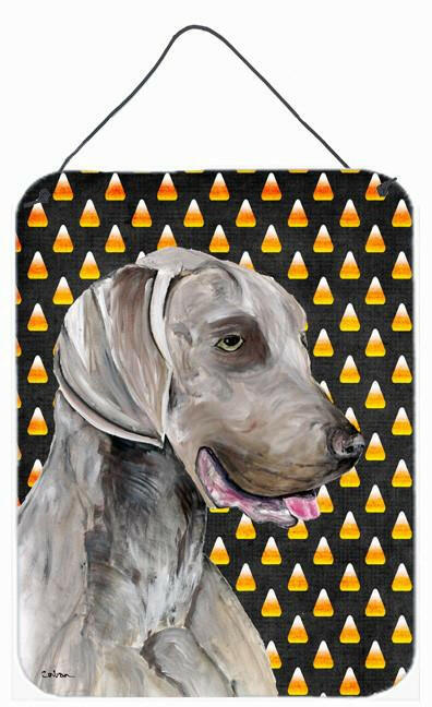 Weimaraner Candy Corn Halloween Portrait Wall or Door Hanging Prints