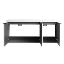 Contemporary Wall Mounted Bathroom Vanity With Resin Double Sink by HouseOfZazla