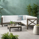Brava X-Back 4-Piece White Outdoor Sofa Set