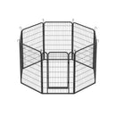8 Panels Heavy Duty Metal Playpen with door,39.37"H Dog Fence Pet Exercise Pen for Outdoor, Indoor