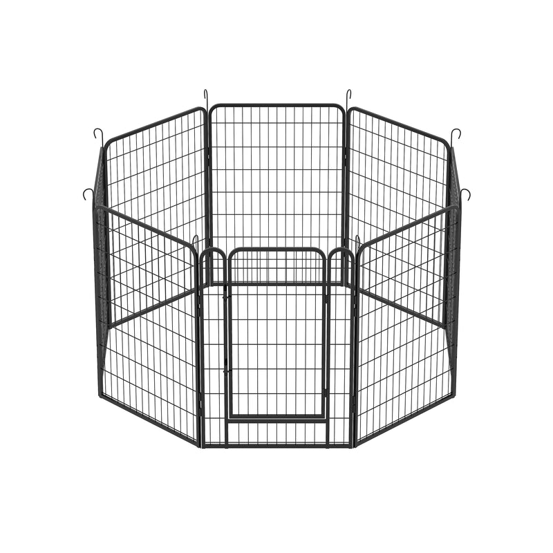 8 Panels Heavy Duty Metal Playpen with door,39.37"H Dog Fence Pet Exercise Pen for Outdoor, Indoor