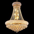 24-Inch Gold Crystal Chandelier, 12-Light French Empire Style Ceiling Light by HouseOfZazla